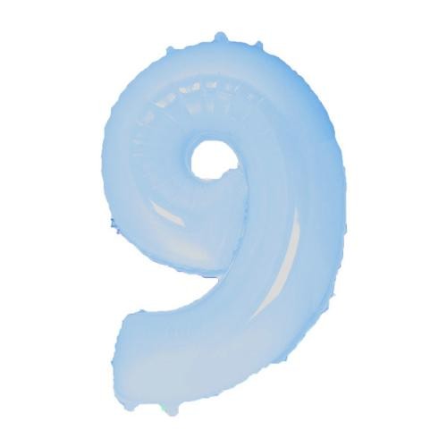 Кликните для увеличения изображения Фольга блакитна пастель цифра 9 (Flexmetal) (в інд.уп)