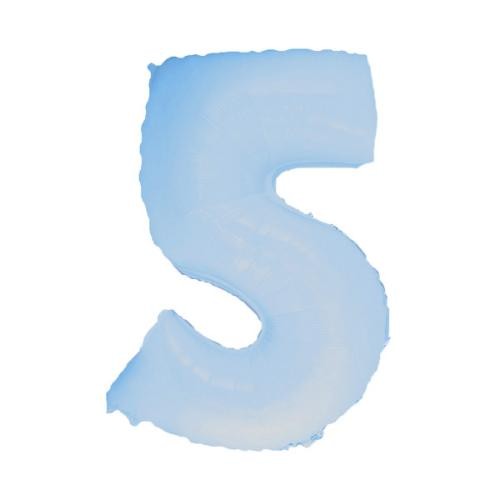 Кликните для увеличения изображения Фольга блакитна пастель цифра 5 (Flexmetal) (в інд.уп)