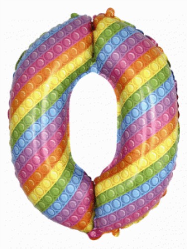 Кликните для увеличения изображения Фольга Pop It цифра 0 (Flexmetal) (32″)