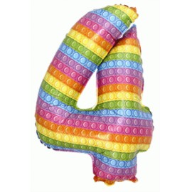 Перейти на страницу товара Фольга Pop It цифра 4 (Flexmetal) (32″)