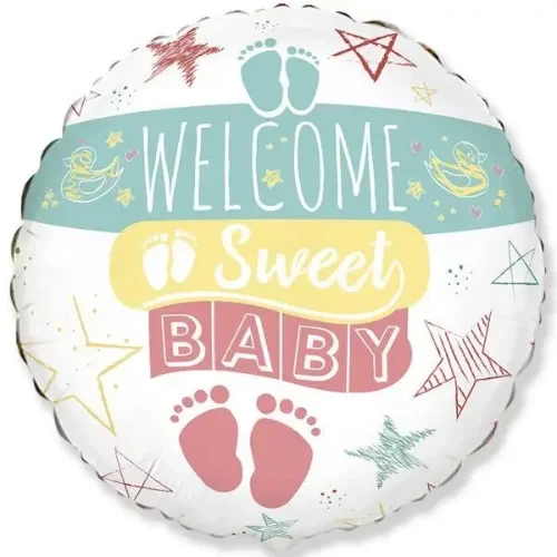 Кликните для увеличения изображения Фольга коло Welcome Sweet Baby Flexmetal