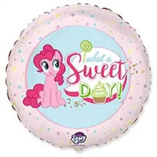 Кликните для увеличения изображения Фольга коло Поні Пінкі Пай what a sweet day Flexmetal