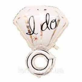 Перейти на страницу товара Фольгована фігура Кільце біле I do (Китай) (в індив. упаковці)