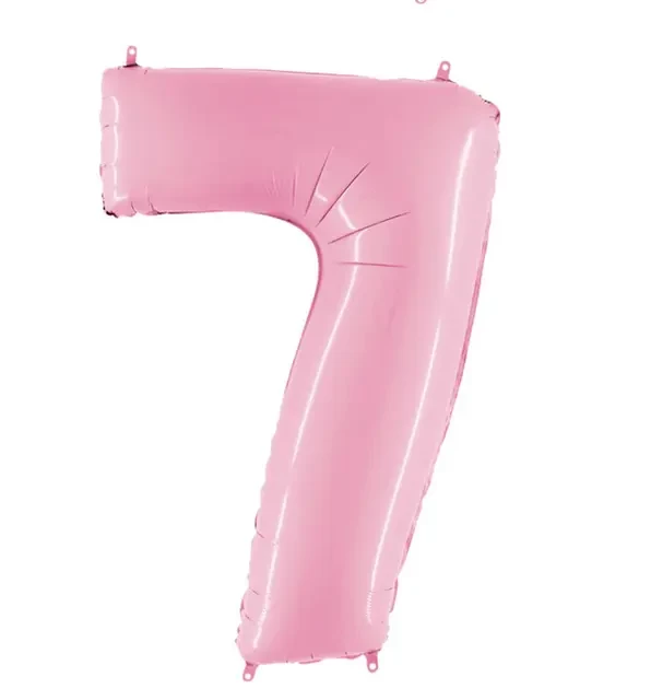Кликните для увеличения изображения Фольга цифра 7 Світло-рожева (Китай)