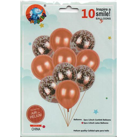 Перейти на страницу товара Набір латексних кульок Party Balloon Мідний 10 шт (Китай) (в інд. уп. - упаковка може відрізнятись)