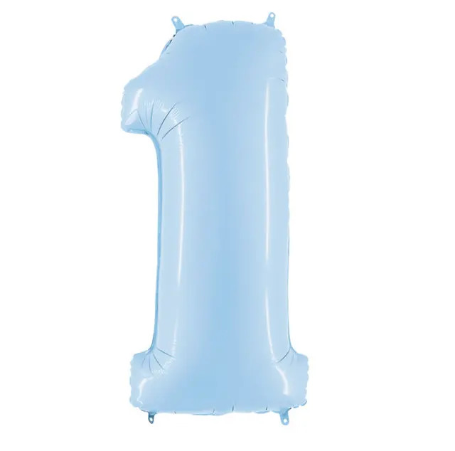 Кликните для увеличения изображения Фольга цифра 1 Світло-блакитна (Китай)