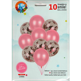 Перейти на страницу товара Набір латексних кульок Party Balloon Рожевий 10 шт (Китай) (в індив. упаковці)
