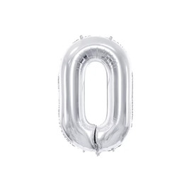 Перейти на страницу товара Фольгована цифра 0 Срібна Partydeco