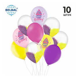Перейти на страницу товара Набір латексних куль ТМ Sharoff (Кекс Happy Birthday) (10 шт/уп)