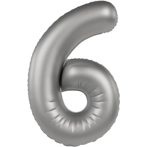 Кликните для увеличения изображения Фольга Платинова Slim Matte Moonlight Silver цифра 6 (Flexmetal) (в інд.уп)