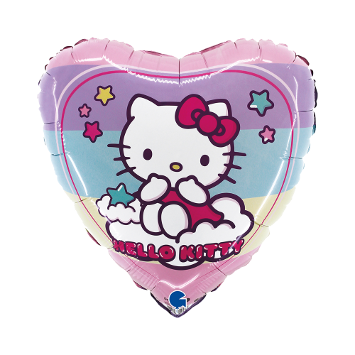 Кликните для увеличения изображения Фольга Серце Hello Kitty на хмаринці (в інд. уп.) Grabo
