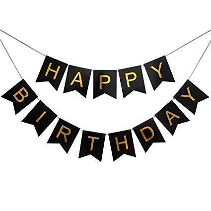 Кликните для увеличения изображения Гирлянда буквы Happy Birthday Черные С НАПЫЛЕНИЕМ