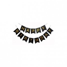 Перейти на страницу товара Гирлянда буквы БОЛЬШИЕ Happy Birthday черные