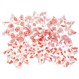 Перейти на страницу товара Набор бантов Сердца на белом ассорти 10 см (6шт/уп)