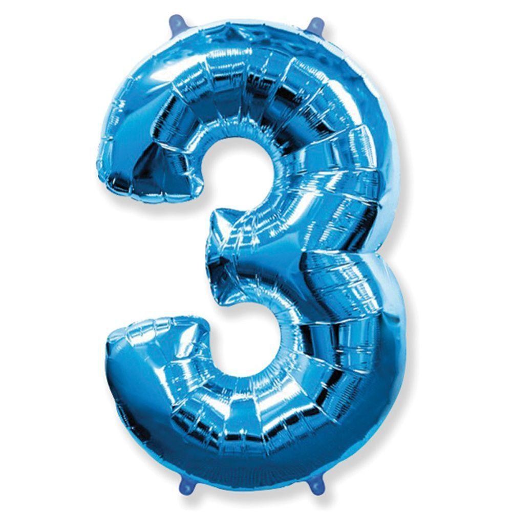 Кликните для увеличения изображения Фольга синяя цифра 3 (Flexmetal) (в инд.уп)