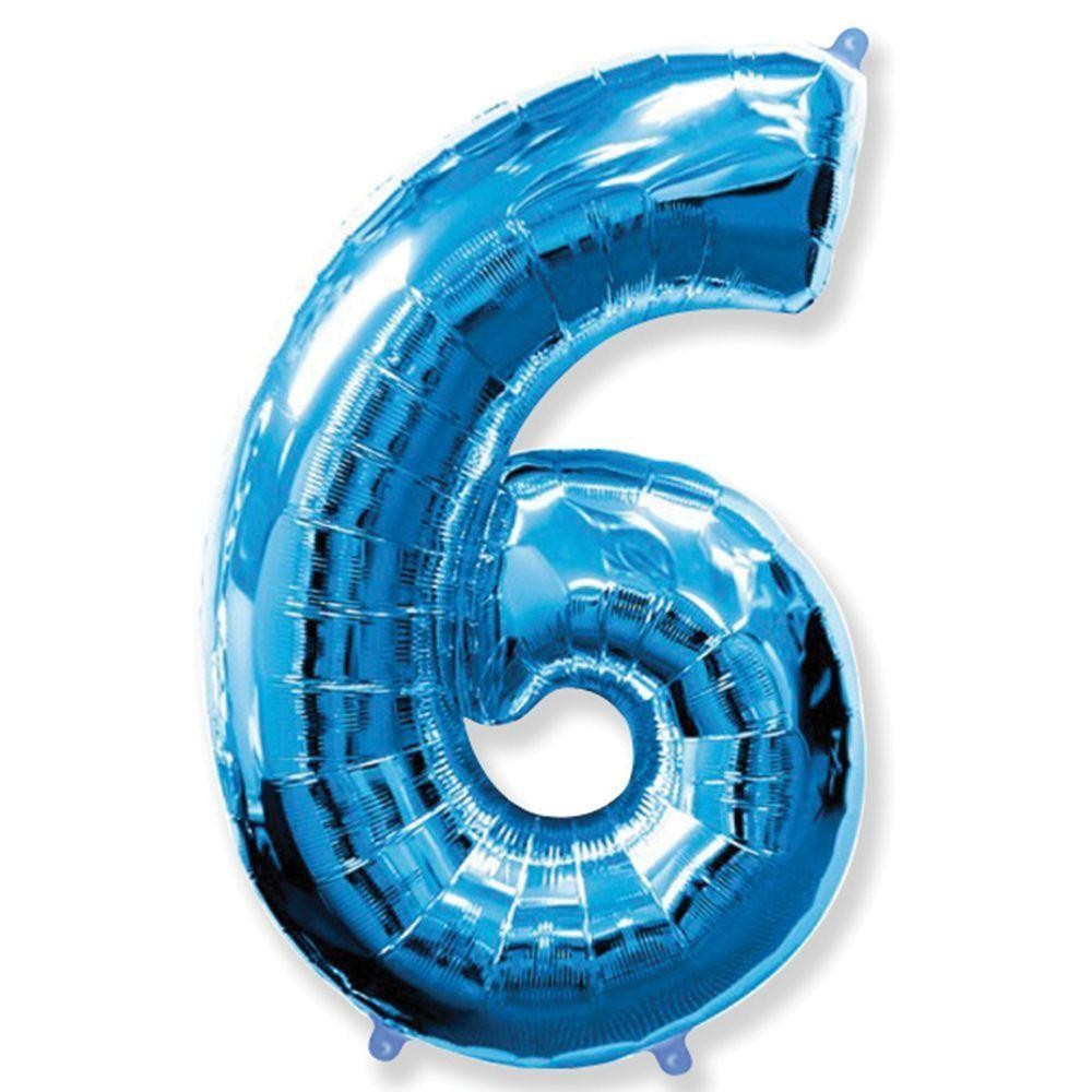 Кликните для увеличения изображения Фольга синяя цифра 6 (Flexmetal) (в инд.уп)