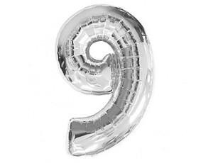 Кликните для увеличения изображения Фольга серебро цифра 9 (Flexmetal) (в инд.уп)