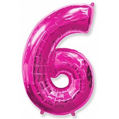 Кликните для увеличения изображения Фольга фуксия цифра 6 (Flexmetal) (в инд.уп) (в инд.уп)
