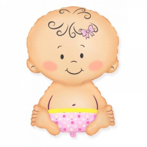 Кликните для увеличения изображения Фольга фигура большая Малыш девочка Flexmetal (в инд. уп.)