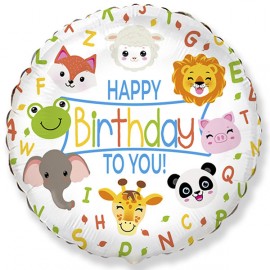 Перейти на страницу товара Фольга Happy birthday Звери Flexmetal