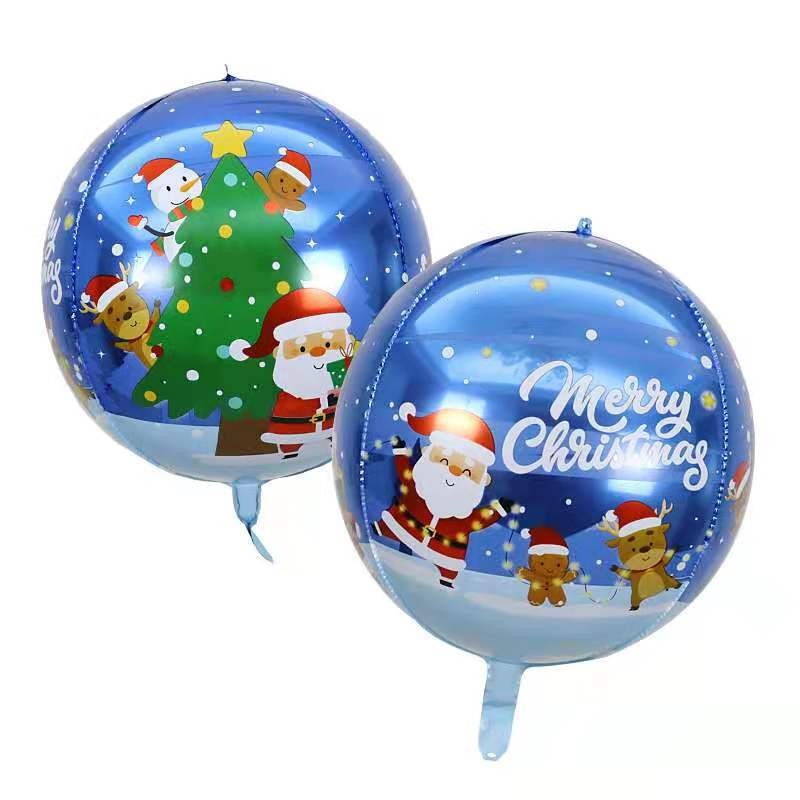 Кликните для увеличения изображения Фольга 3D сфера Синяя Merry Christmas Китай (22