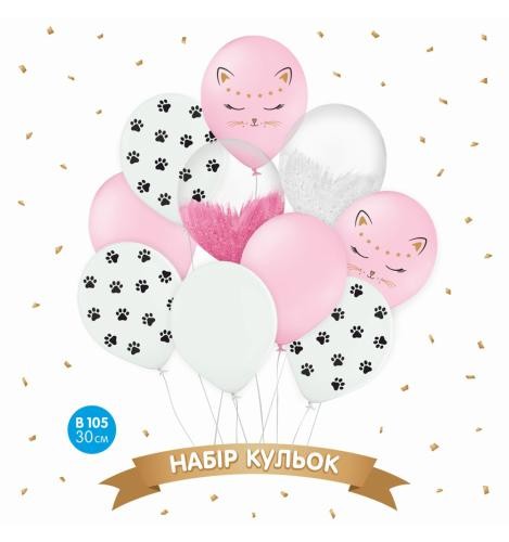Кликните для увеличения изображения Набір латексних куль ТМ Sharoff (Кішечка з лапками) (10 шт/уп)