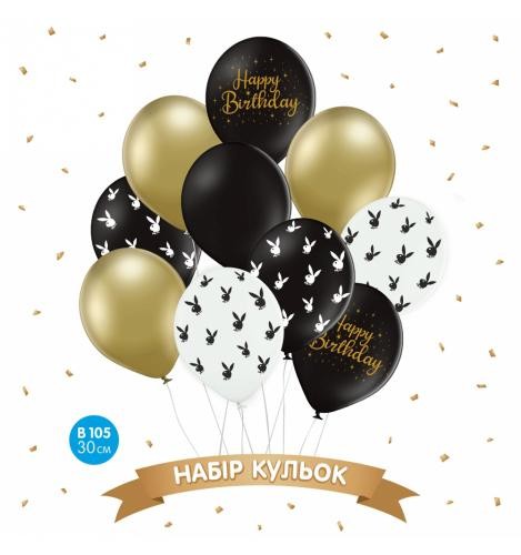 Кликните для увеличения изображения Набір латексних куль ТМ Sharoff (Happy Birthday Play Boy) (10 шт/уп)