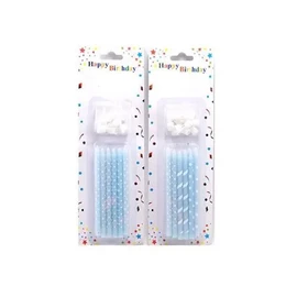 Свічки асорті для хлопчика - блакитні (12 шт)