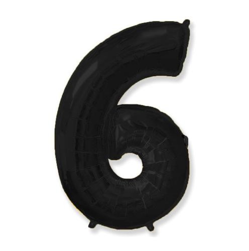 Фольга чорна цифра 6 (Flexmetal) (в інд.уп)