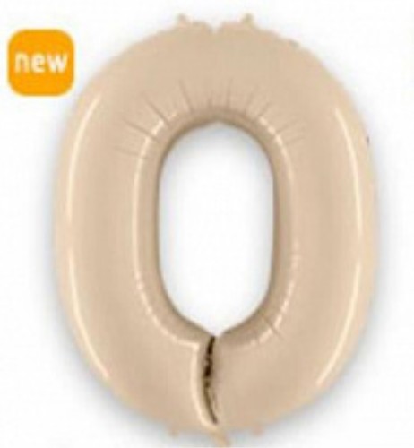Фольга кремова сатин цифра 0 (Flexmetal) (в інд.уп)