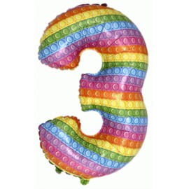 Фольга Pop It цифра 3 (Flexmetal) (32″)