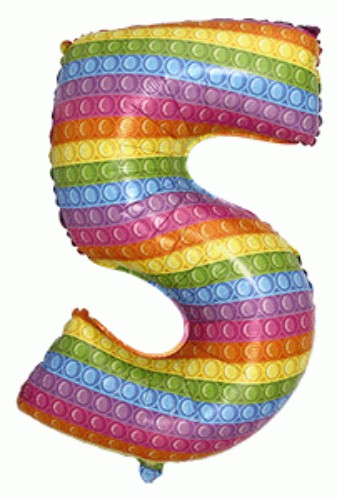 Фольга Pop It цифра 5 (Flexmetal) (32″)