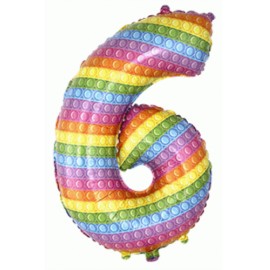 Фольга Pop It цифра 6 (Flexmetal) (32″)