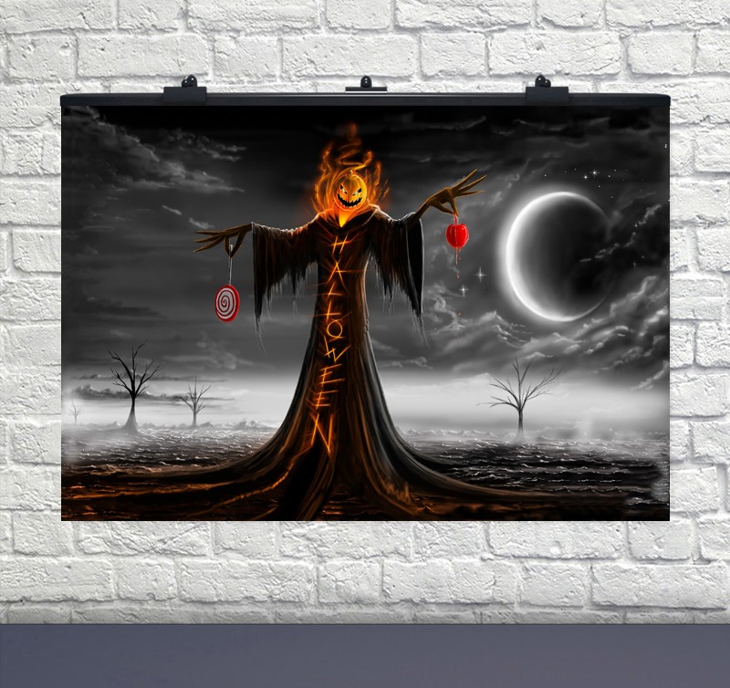 Плакат на день народження Halloween темная ночь (75х120 см)