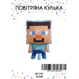 Фольгована фігура Майнкрафт в індивідуальній упаковці (Китай)