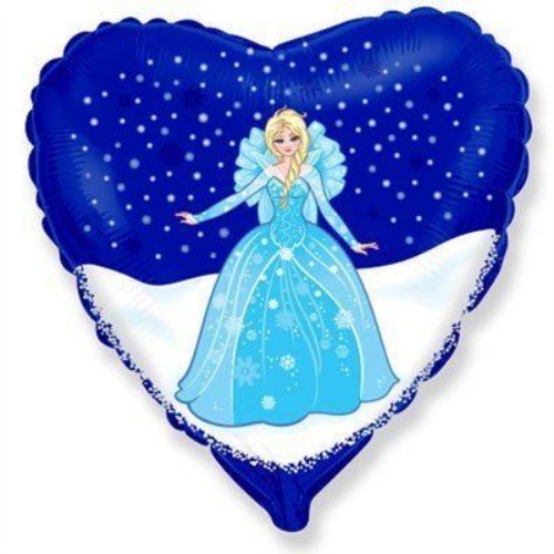 Фольга серце Ельза крижане серце Flexmetal