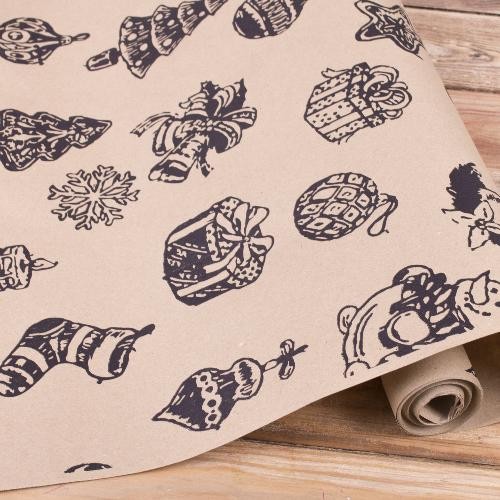 Папір подарунковий новорічний 