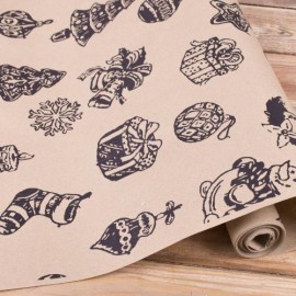 Папір подарунковий новорічний 