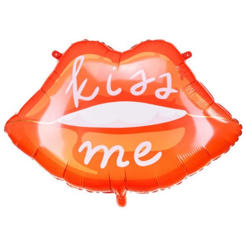 Фольгована фігура велика Губи Kiss me Partydeco