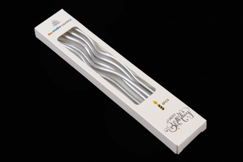 Набір свічок Срібло виті (6 шт)