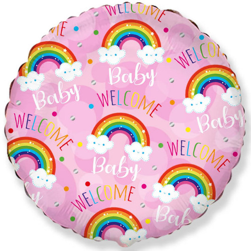 Фольга Рожевий фон щаслива веселка Flexmetal