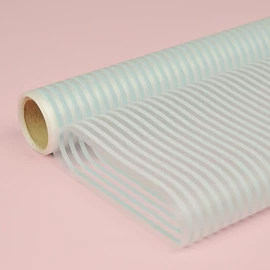 Плівка для квітів матова М'ятна смужка