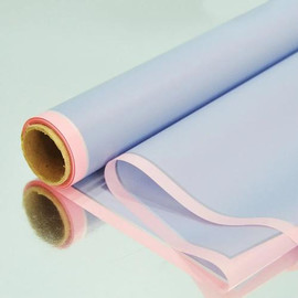 Плівка для квітів полісілк з рамкою Коралово-бузкова