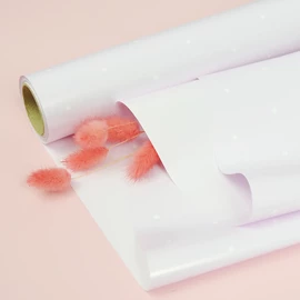 Флористична плівка двостороння Premium Perla Лілова з горохом