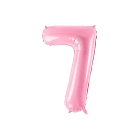 Фольгована цифра 7 Рожева Partydeco