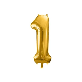 Фольгована цифра 1 Золото Partydeco