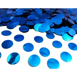 Конфетті коло 50 грамм металік Синій 23 мм