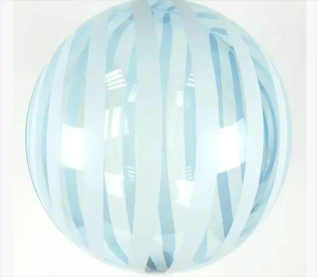 Фольга 3D сфера Bubble кристал Блакитний Біла смужка (18