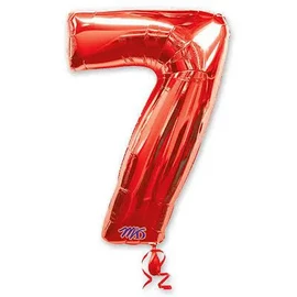 Фольга червона цифра 7 (Китай)