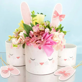 Капелюшна коробка міні з вушками Зайчик (Велика D16)